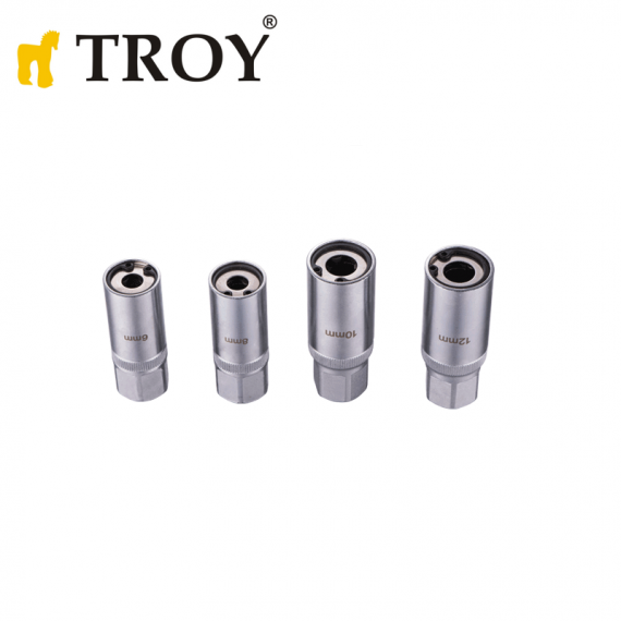 TROY 26155 Bozuk Civata Sökme Seti, 1/2'' , 4 Parça