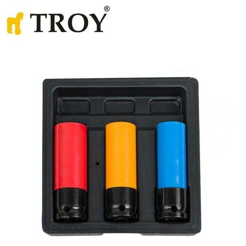 TROY 26157 Tekerlek Somunu Seti, 1/2'' 3 Parça