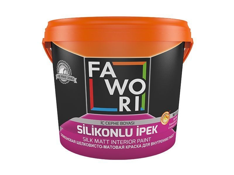 Fawori Silikonlu İpek Tam Silinebilir İç Cephe Boyası 2,5 Litre Kavun