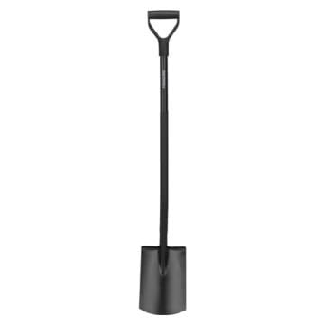 Fiskars 1004812 Ergonomik Siyah Düz Uçlu Bahçe Küreği