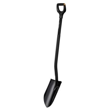 Fiskars 1066707 Ergonomik Pro Siyah Sivri Uçlu Ağır İş Küreği XL
