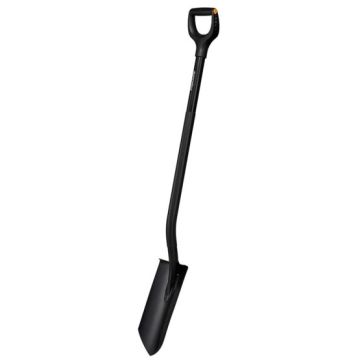 Fiskars 1066709 Ergonomik Pro Siyah Sivri Uçlu Ağır İş Küreği