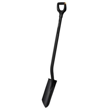 Fiskars 1066709 Ergonomik Pro Siyah Sivri Uçlu Ağır İş Küreği