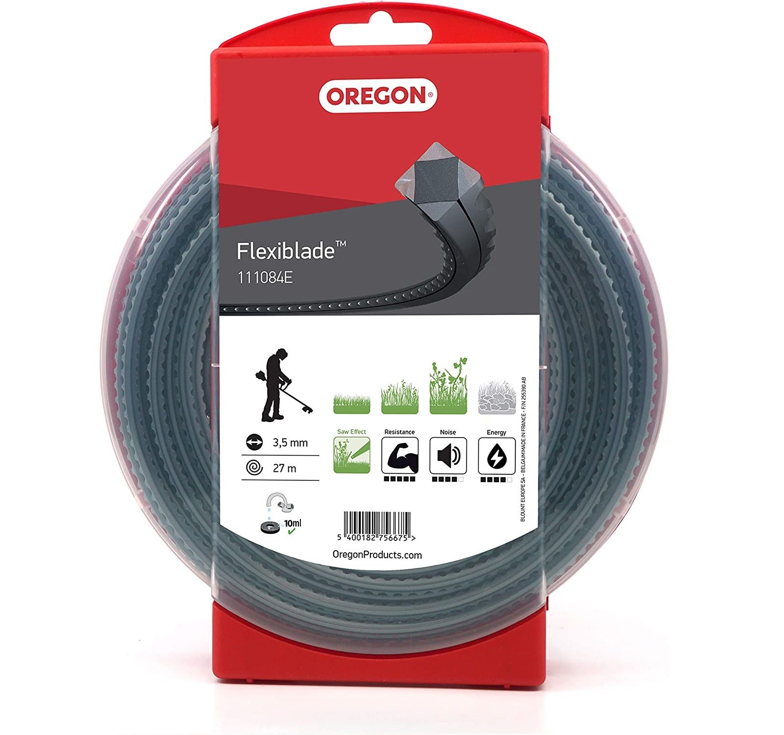 Oregon 111084E Flexiblade Tırpan Misina 3.5Mm 27M Siyah Tırtıklı