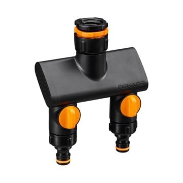 Fiskars 1070577 2 Çıkışlı Musluk Bağlantısı (21mm/26,5mm/33,3mm)
