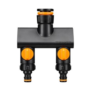 Fiskars 1070577 2 Çıkışlı Musluk Bağlantısı (21mm/26,5mm/33,3mm)