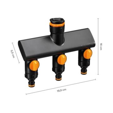 Fiskars 1070578 3 Çıkışlı Musluk Bağlantısı (21mm/26,5mm/33,3mm)