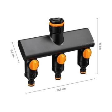 Fiskars 1070578 3 Çıkışlı Musluk Bağlantısı (21mm/26,5mm/33,3mm)