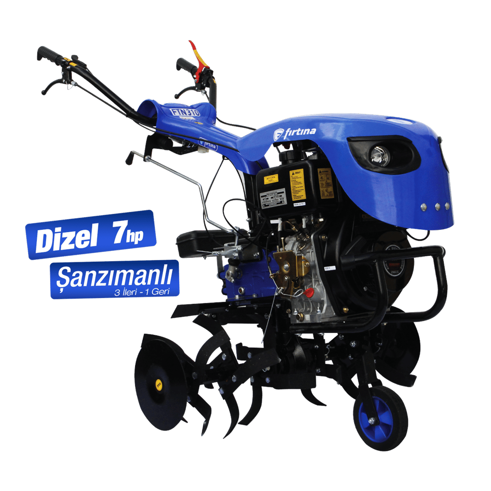 Fırtına FTN 310 7 Hp Dizel Çapa Makinası - İpli, 3 İleri 1 Geri Şanzımanlı, Tekerlek Dahil