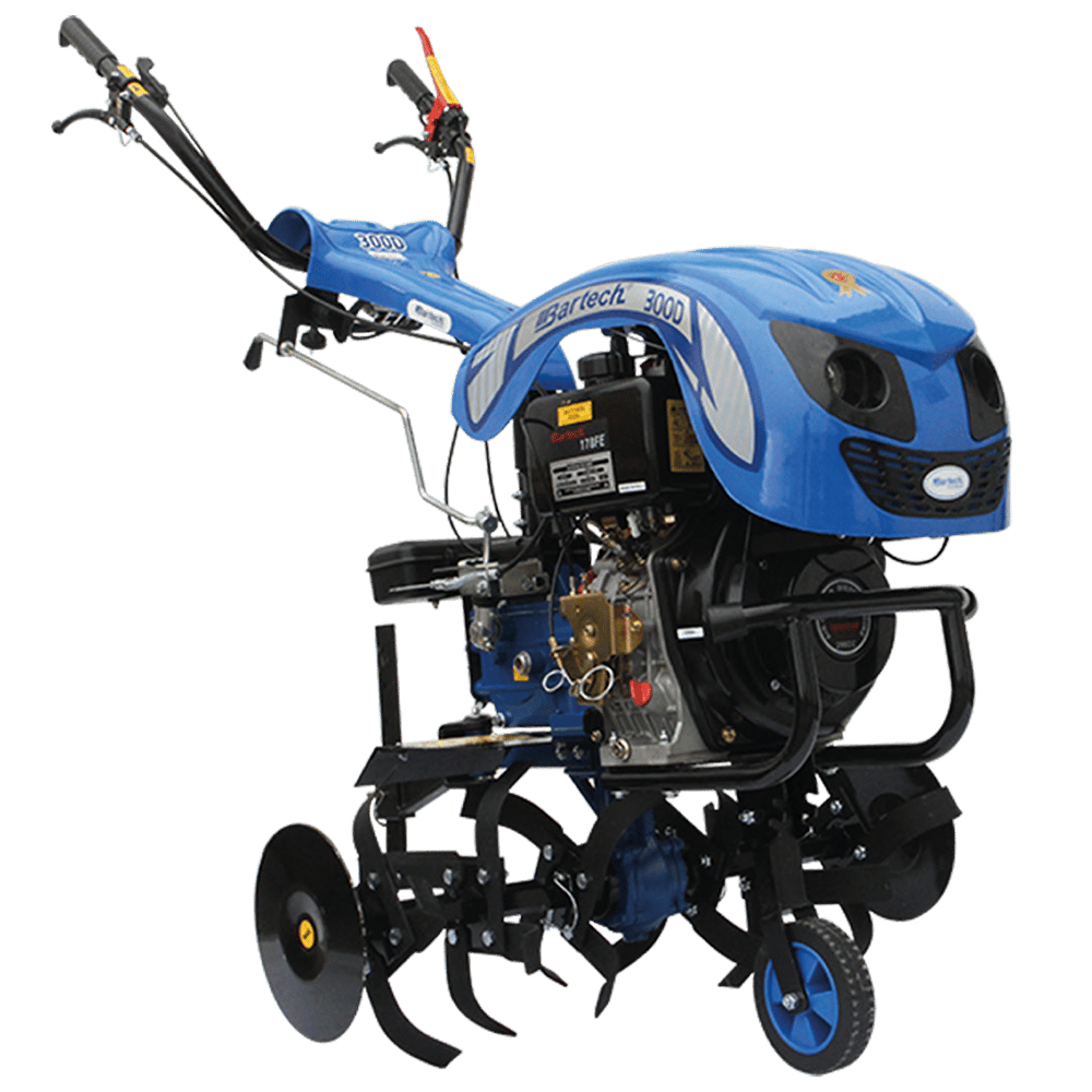 Bartech 5,5 Hp Dizel Çapa Makinası - İpli, 3 İleri 1 Geri Şanzımanlı, Tekerlek Dahil