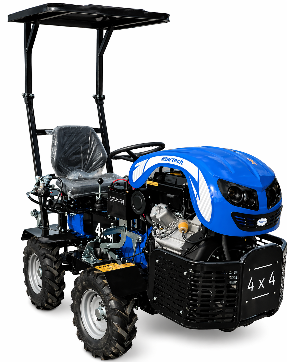 Bartech 4x4 Mini Traktör Oturmalı Çapa Makinası (DİZEL, 26 HP, Bartech Motor)