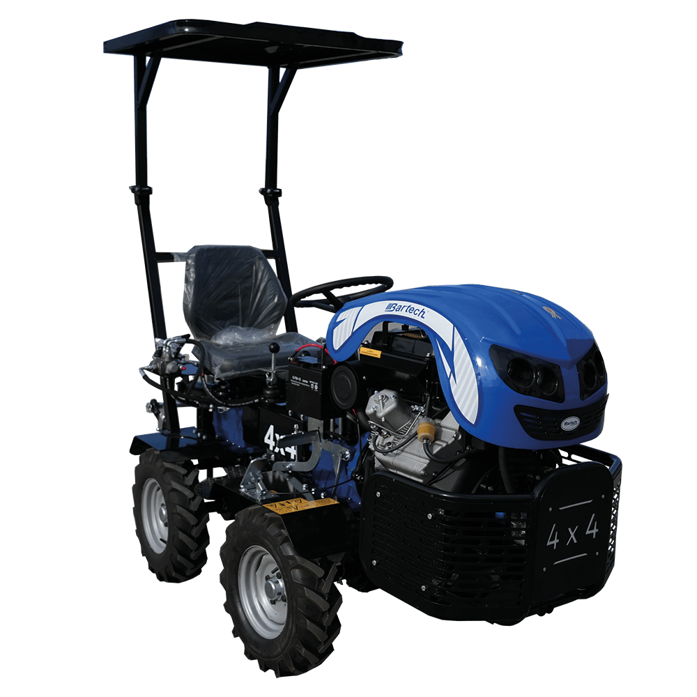 Bartech 4x4 Mini Traktör Oturmalı Çapa Makinası (DİZEL, 12 HP, Antor Motor)