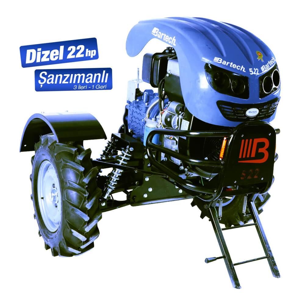 Bartech 522 Dizel Çapa Makinası Amortisörlü 22 Hp