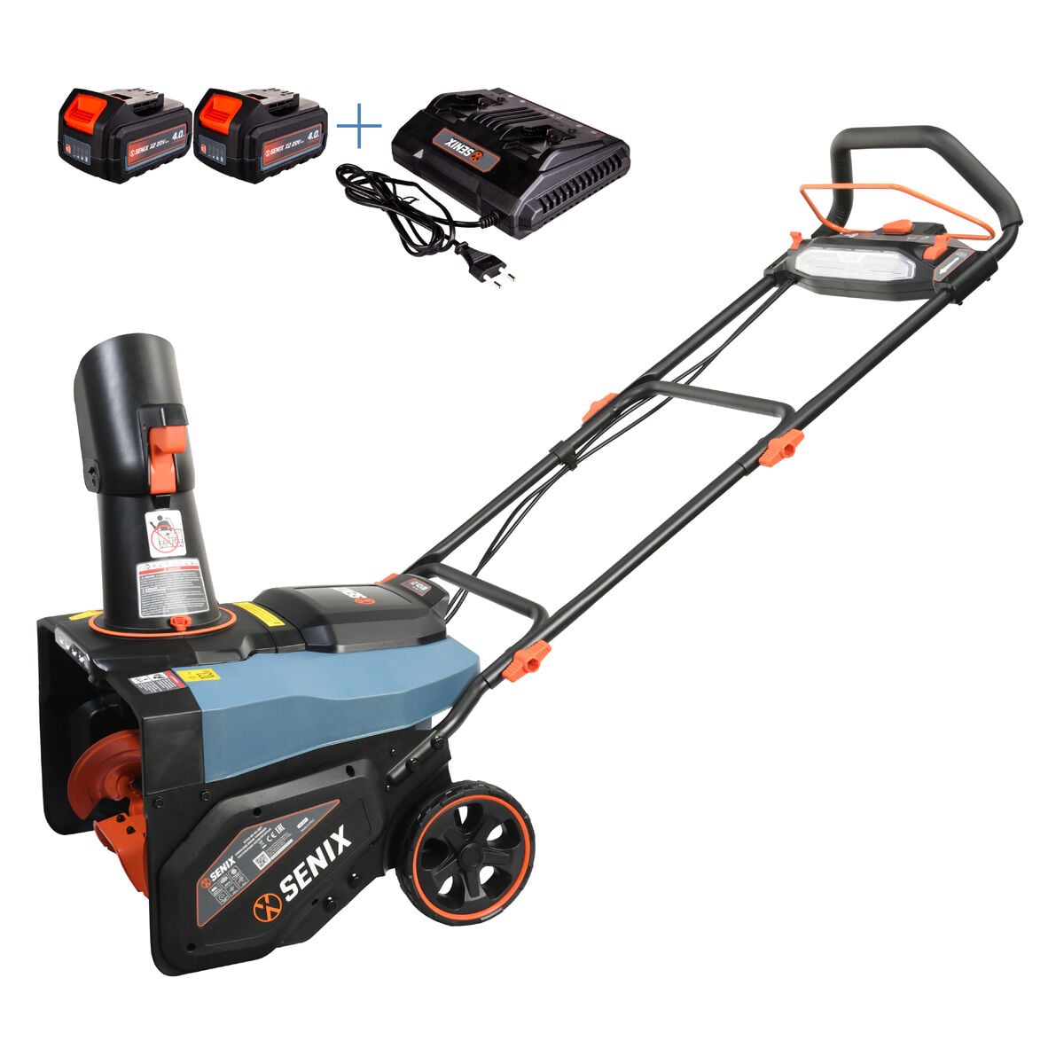 Senix STX2-M-EU Akülü Kar Küreme Makinesi 46cm 2x4.0Ah Akü ve Şarj Aleti