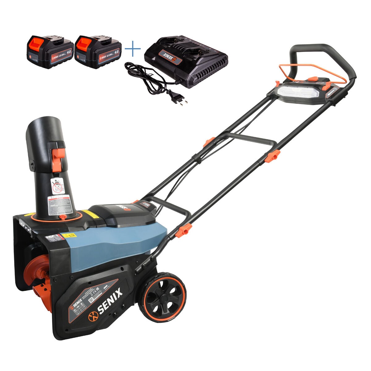 Senix STX2-M1-EU Akülü Kar Küreme Makinesi 53cm 2x4.0Ah Akü ve Şarj Aleti
