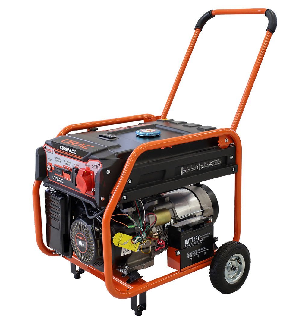 Orac OJ8000E-3 Benzinli Jeneratör 6.5 kW (Marşlı, Trifaze)