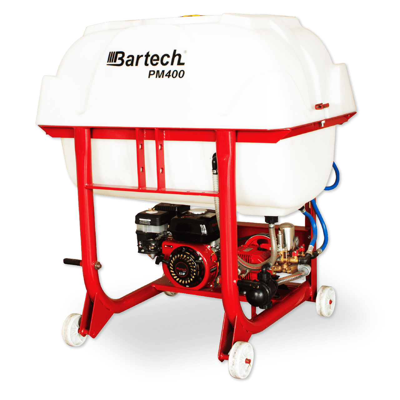 Bartech PM400-D 400 Litre Benzinli İlaçlama - 22 Lik Pompa, Makaralı, Tabancalı