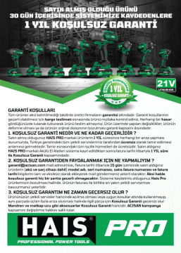 Hais Pro RB-810 Akülü Somun Sıkma 1100 Nm 2*4 Ah