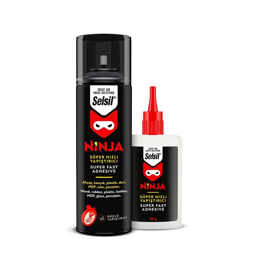 Selsil Ninja Mdf Süper Hızlı Yapıştırıcı 200 ml + 50 gr