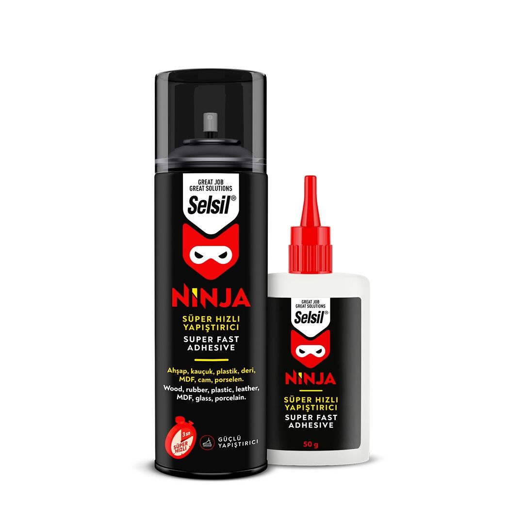 Selsil Ninja Mdf Süper Hızlı Yapıştırıcı 200 ml + 50 gr