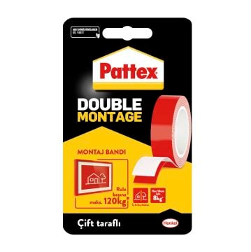 Pattex Double Montage Çift Taraflı Montaj Bandı 120 kg 19mmX1,5mt