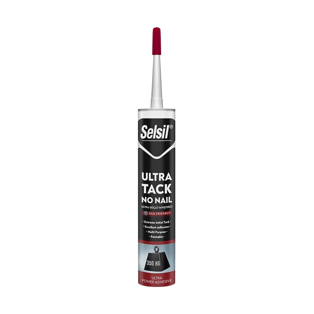 Selsil Ultra Tack Güçlü Montaj Yapıştırıcı Beyaz 290 ml (350 kg Taşıma Kapasiteli)