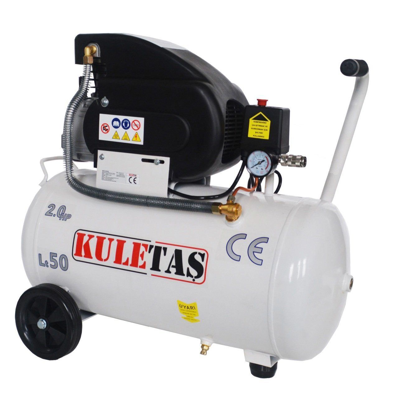 Kuletaş 50 Litre Hava Kompresörü 2 Hp 8 Bar  HM2050