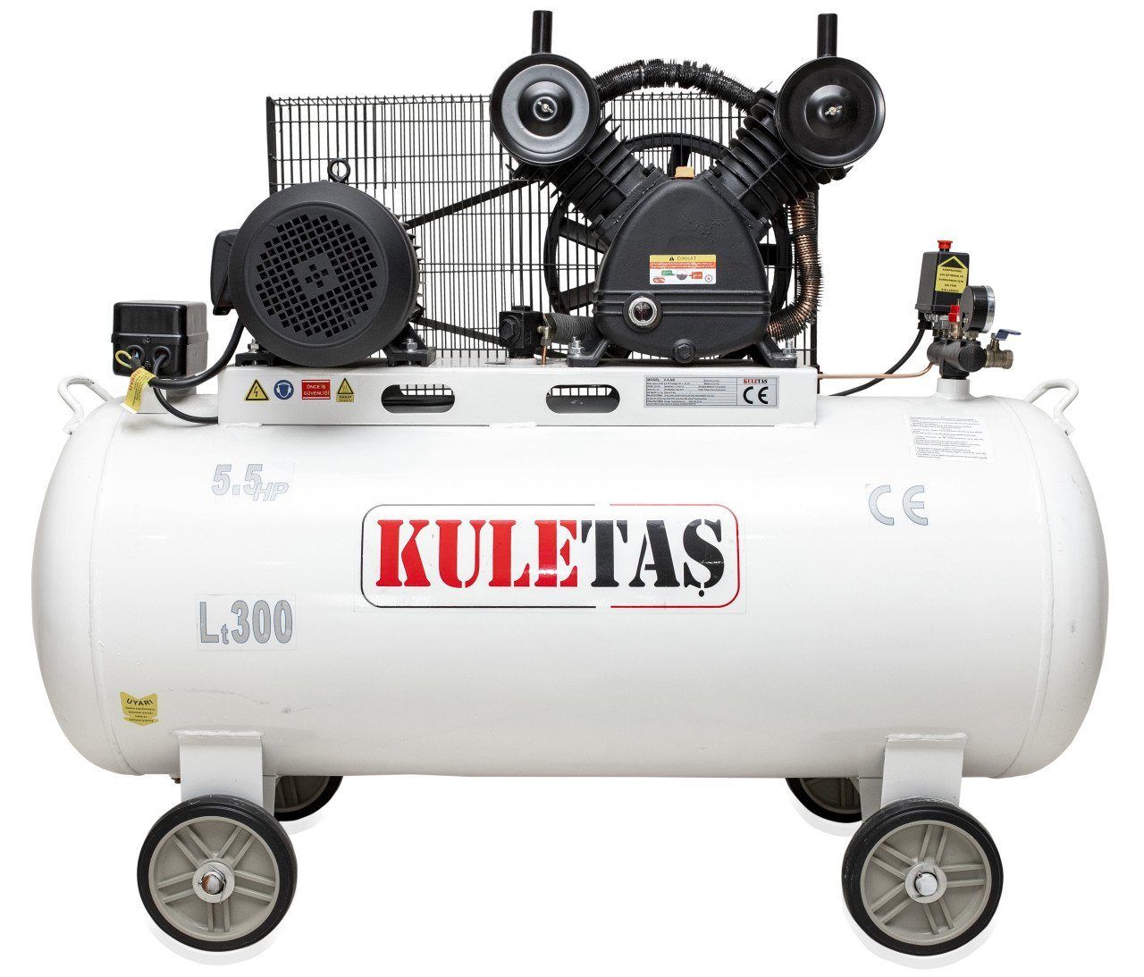 Kuletaş 300 Litre Hava Kompresörü 5,5 Hp 12 Bar 380V