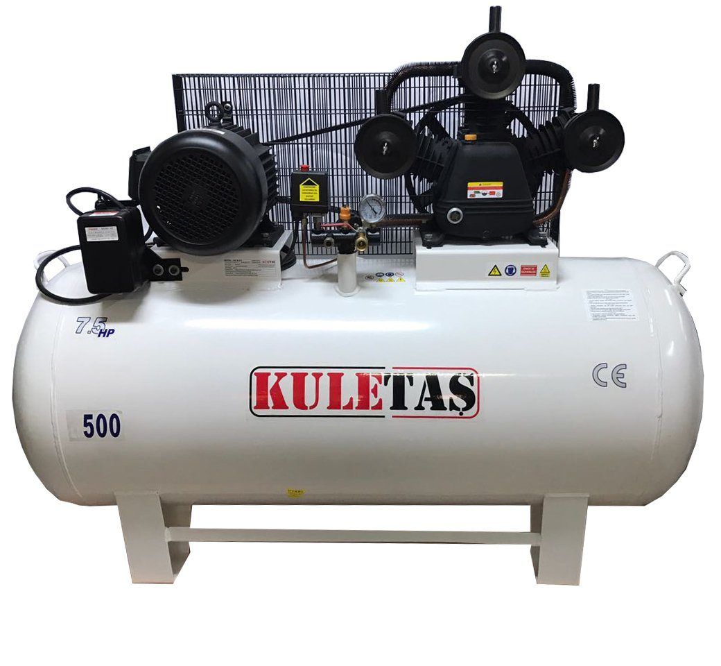 Kuletaş 500 Litre Hava Kompresörü 7,5 Hp 8 Bar Üç Pistonlu