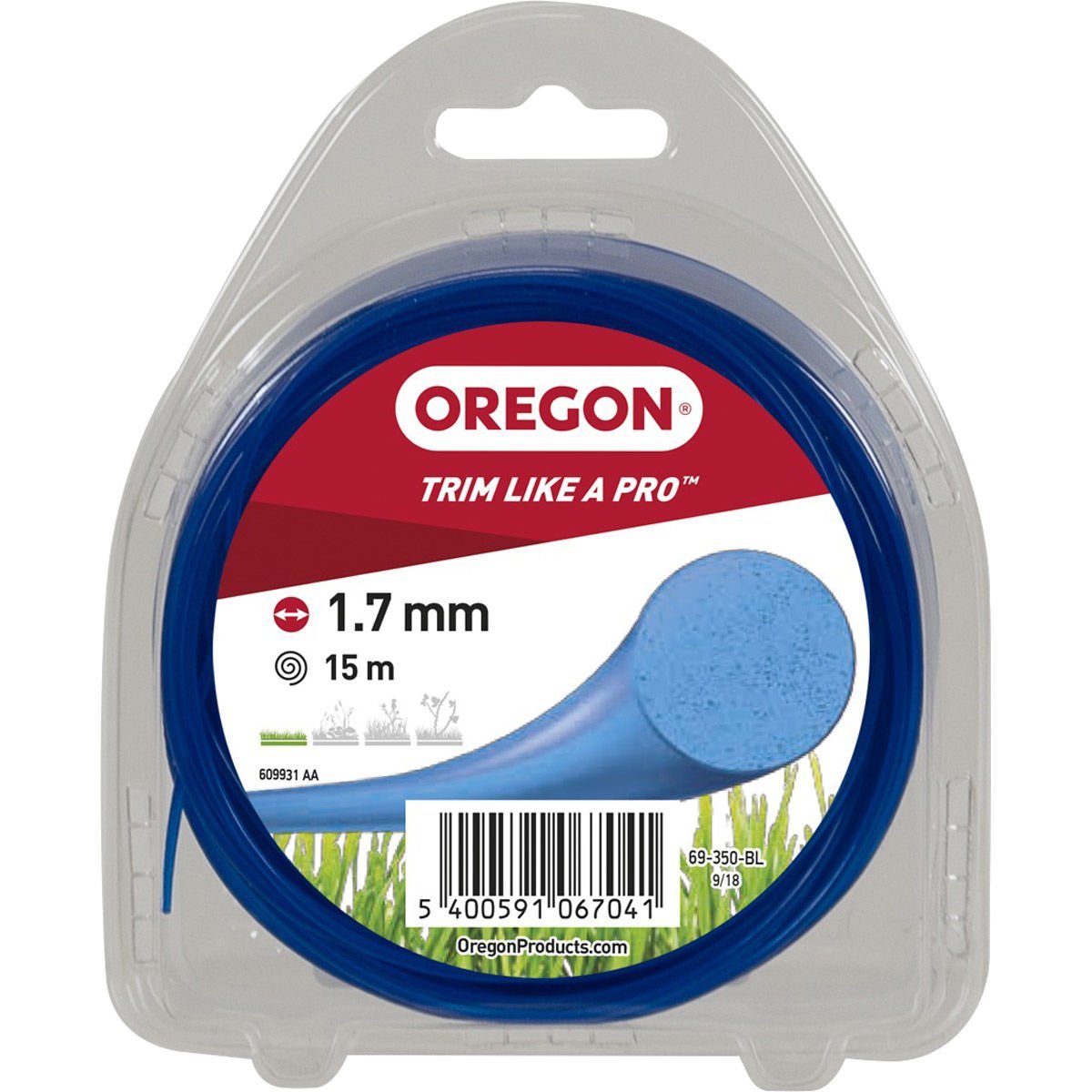 Oregon 69-350-BL Tırpan Misina 1.7Mm 15M Mavi Yuvarlak