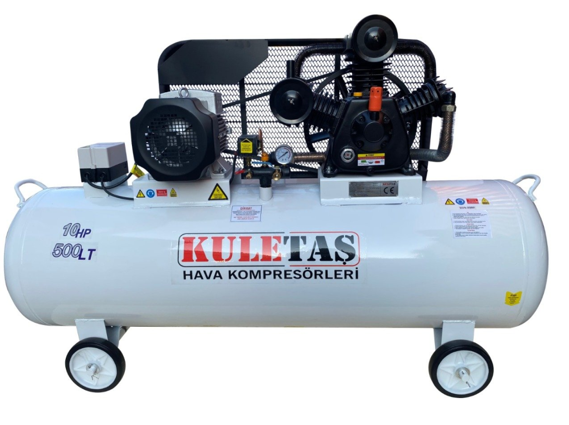 Kuletaş 500 Litre Hava Kompresörü 10 Hp 12 Bar Üç Pistonlu