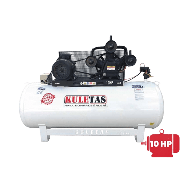 Kuletaş 600 Litre Hava Kompresörü 10 Hp 12 Bar Üç Pistonlu