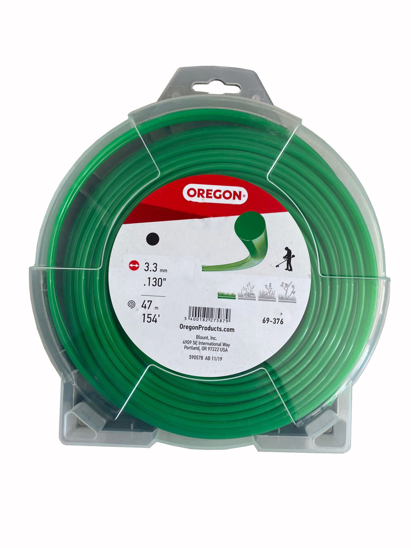 Oregon 69-376 Tırpan Misina 3.3Mm 47M Yeşil Yuvarlak