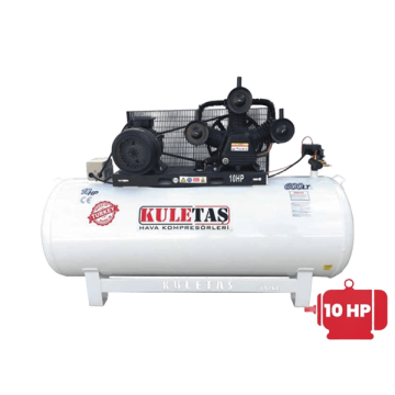 Kuletaş 600 Litre Hava Kompresörü 10 Hp 8 Bar Üç Pistonlu