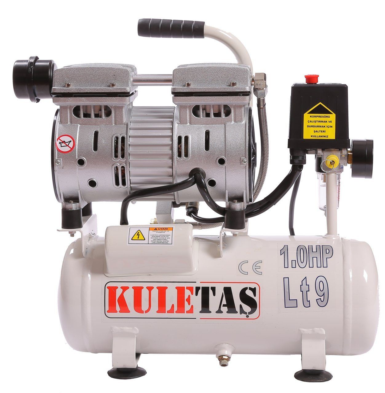 Kuletaş Hava Kompresörü Yağsız Sessiz 9 Litre