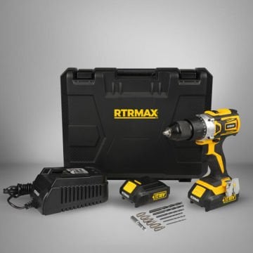 Rtrmax Rtx2013 Akülü Matkap 18V, 2X2Ah Akü (Kömürsüz) X-Lion