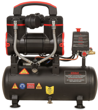 Kuletaş 9 Litre Premium Hava Kompresörü Yağsız Sessiz 1,2 Hp