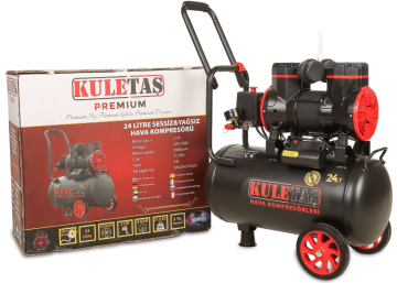 Kuletaş 24 Litre Premium Hava Kompresörü Yağsız Sessiz 2 Hp