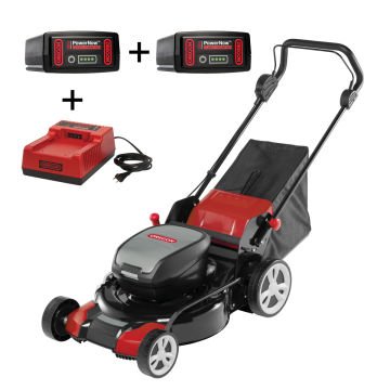 Oregon LM400 Akülü Çim Biçme Makinası Çift Akülü 2x4.0 Ah Akü + C750 Şarj Cihazı
