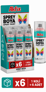 Akfix Ral9005 Sprey Boya Mat Siyah 400 Ml (1 Koli - 6 Adet)