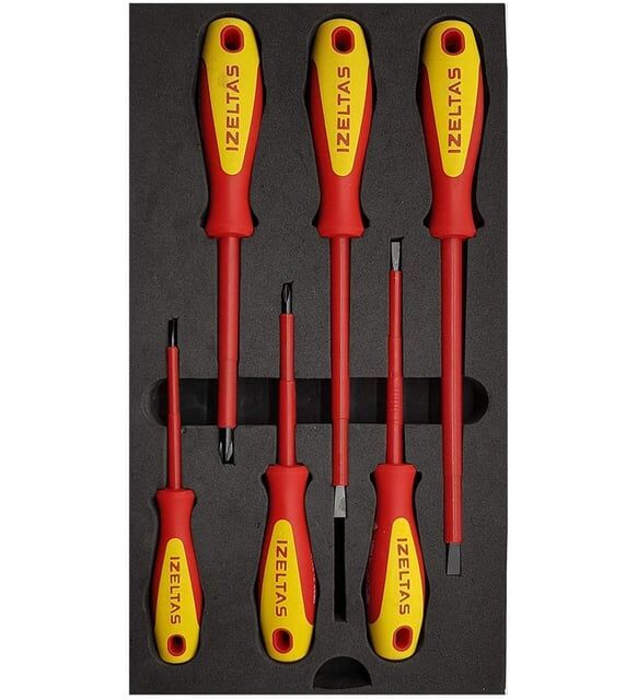İzeltaş  1000V İzoleli Elektrikçi Tornavida Seti 6 Parça (4140009106)