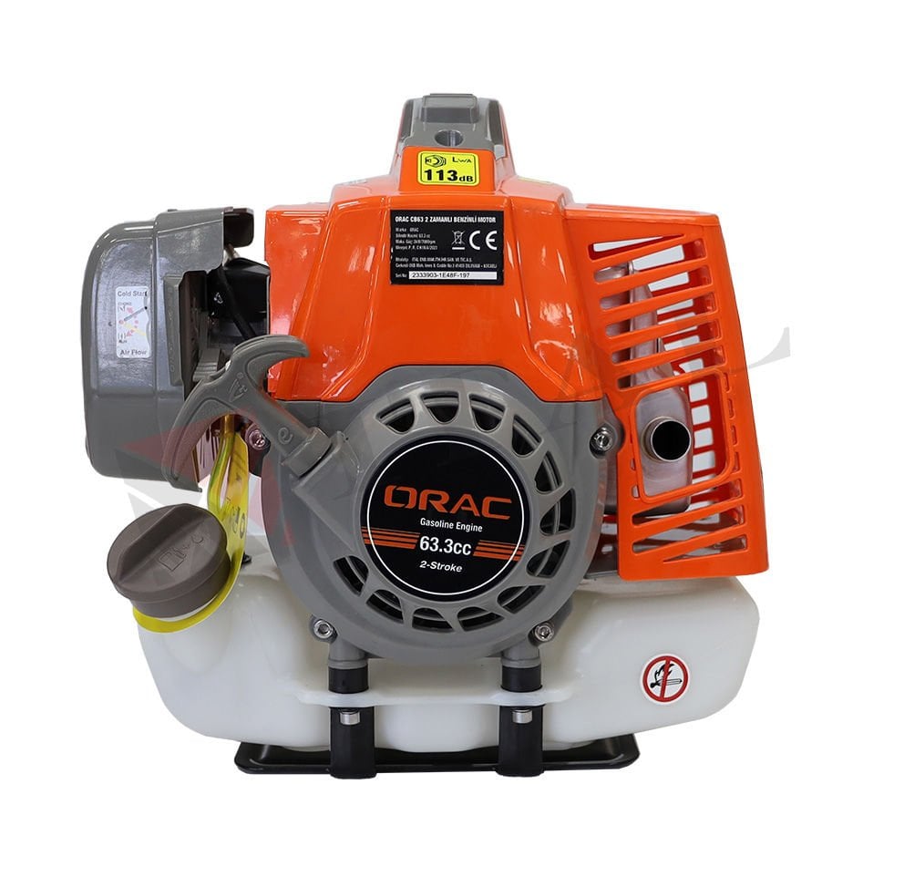 Orac CB63 Benzinli Tırpan Motoru 3.2 Hp 2 Zamanlı
