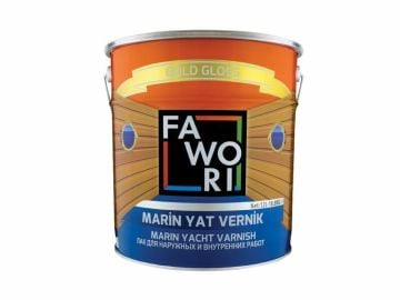 Fawori Marin Yat Vernik Sentetik Parlak Dış Mekan Verniği Şeffaf 12 Lt