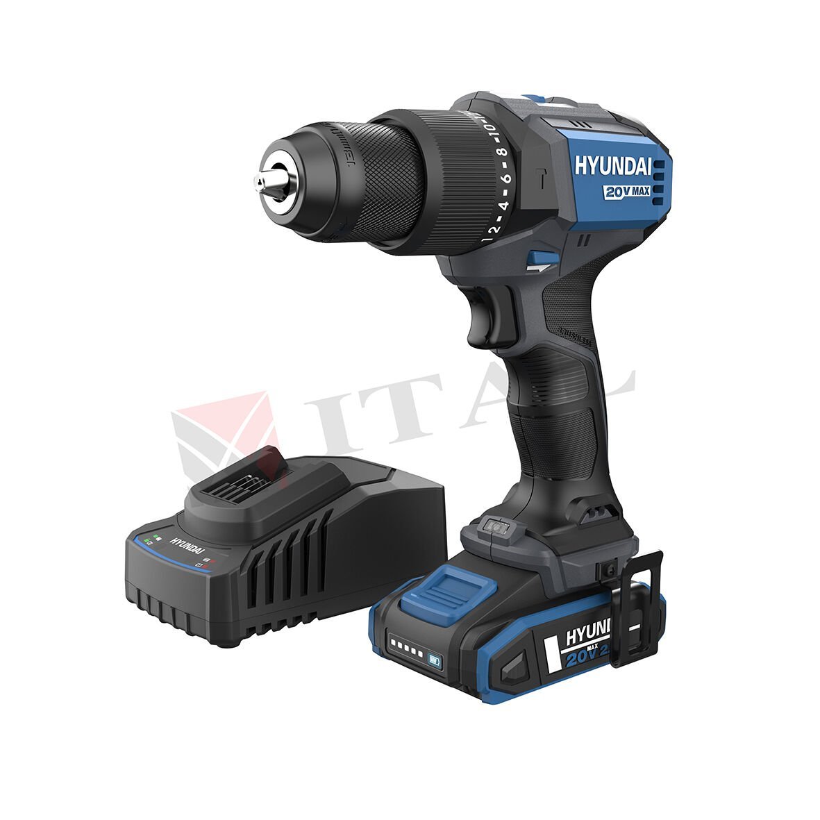 Hyundai HD20X-60TT Akülü Darbeli Matkap 20V (1x2.0Ah Akülü)