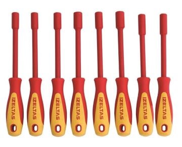 İzeltaş  1000V Süngüsü İzoleli Lokma Uçlu Tornavida Seti 8 Parça (4773008108)