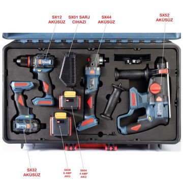 StechEnd SXS401 Akülü Alet Seti 20 V (SX12-SX32-SX44-SX52)