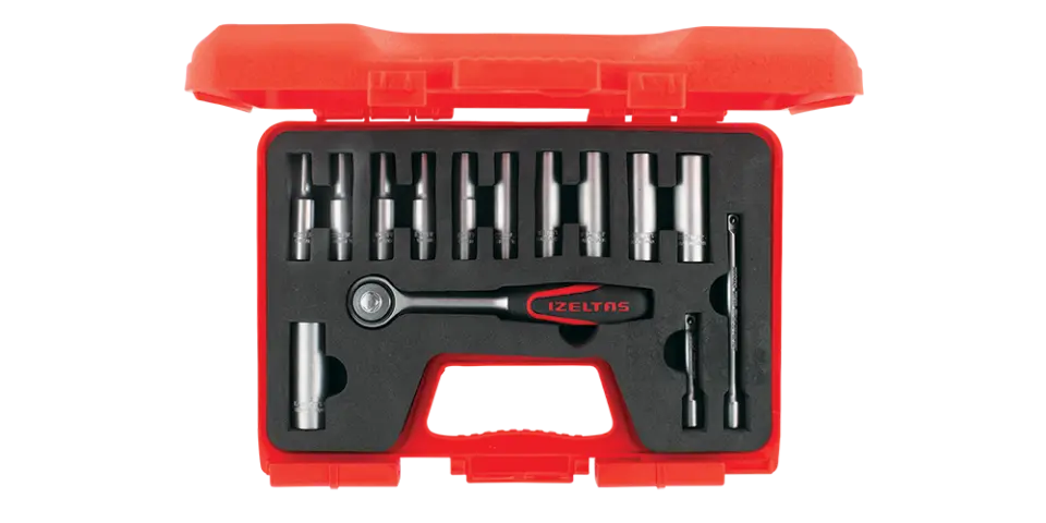 İzeltaş  1/4'' Derin Lokma Anahtar Takımı 14 Parça (1107006014)