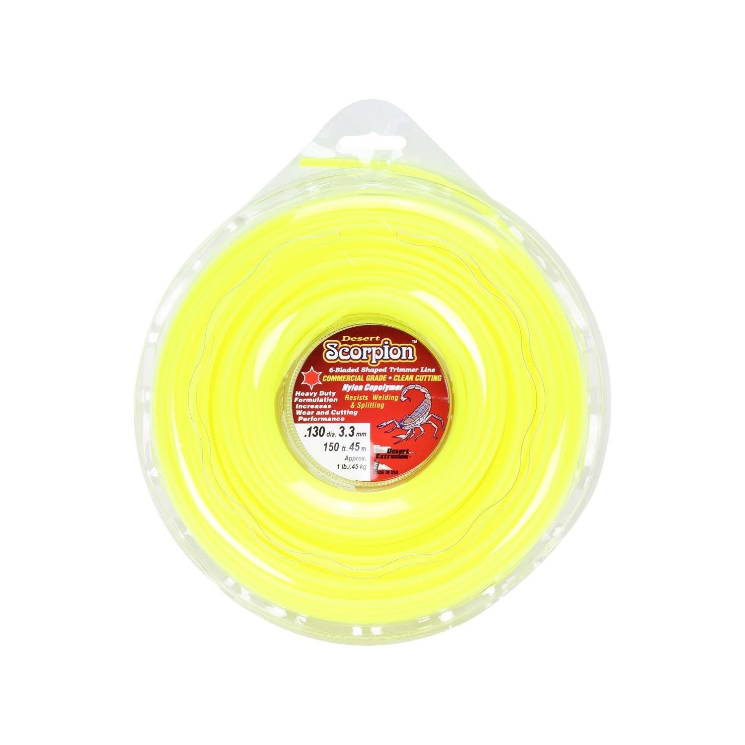 Desert Scorpion DX221321 Tırpan Misina 3.3Mm 45M Sarı 6 Köşe