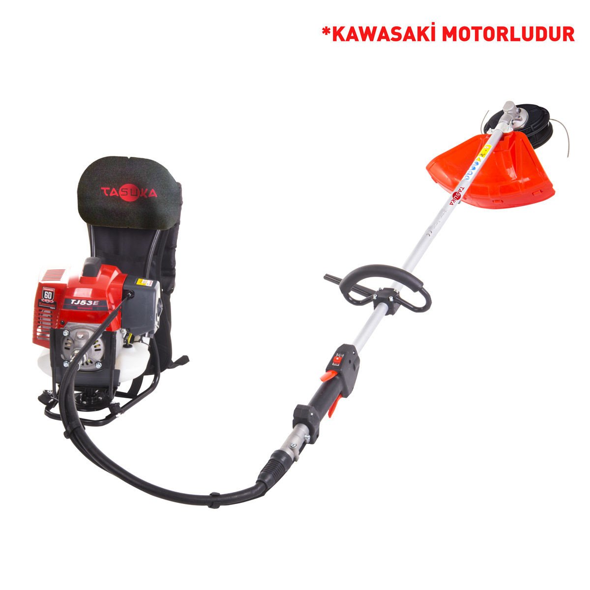 Tasuka TS-260 Kawasaki TJ53E Benzinli Motorlu Tırpan Sırt Tip 3 Hp