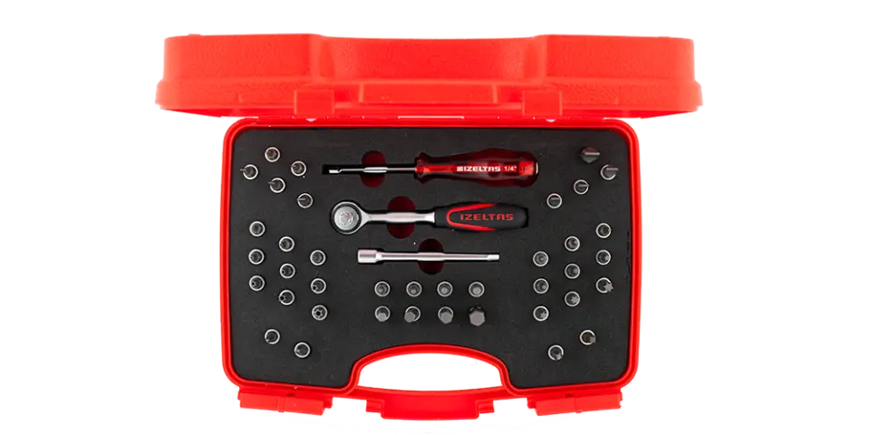 İzeltaş  1/4'' Bits Uçlu Lokma Takımı 42 Parça (1107001042)